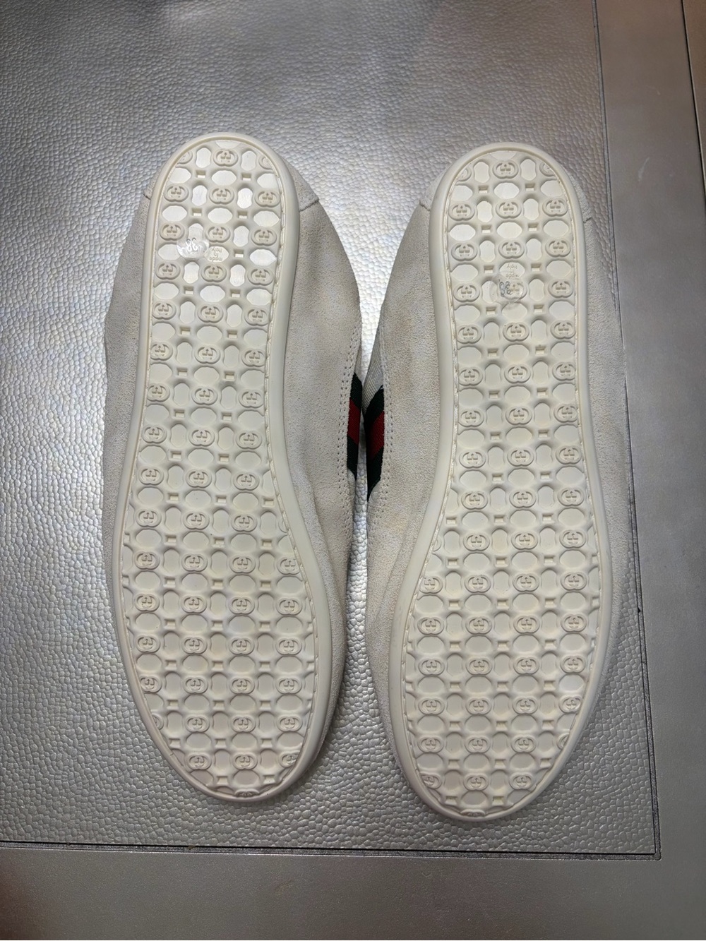 NEW GUCCI WOMEN’S GG CANVAS WEB SNEAKERS WHITE SIZE 38 BOX DUST BAG - Picture 6 of 13